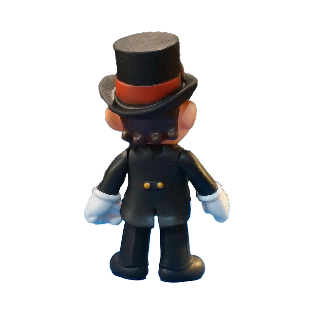 MUÑECO JUGUETE SUPER MARIO BROS - FIGURA MARIO CON CAPPY TRAJE TUXEDO NEGRO COLECCIÓN 12 CM